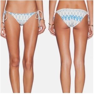 Eberjey bleached blues multicolor print in scrunched Kate cut bottoms only